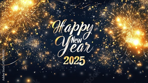 Wallpaper Mural Happy New Year Two Thousand Twenty Five Fireworks Celebration Torontodigital.ca