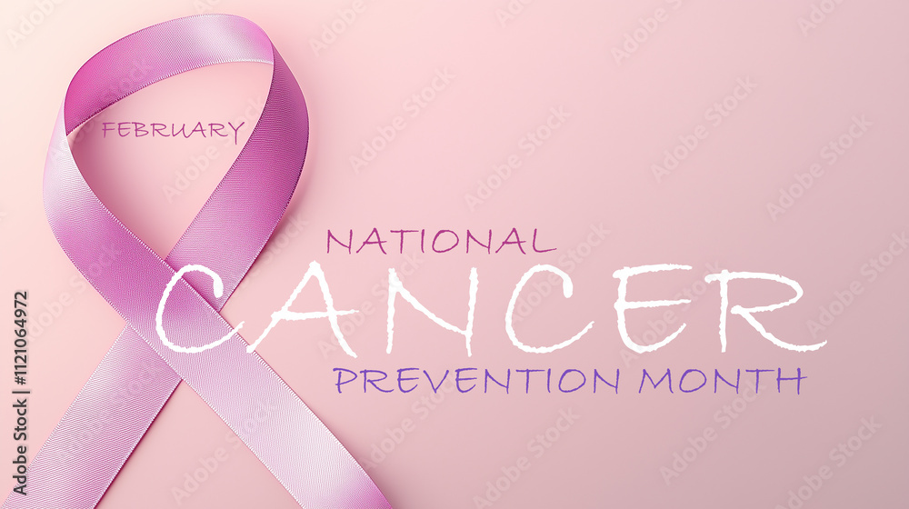 National Cancer Prevention Month, ribbon, poster, background. National Cancer Prevention Month, ribbon, poster, background.