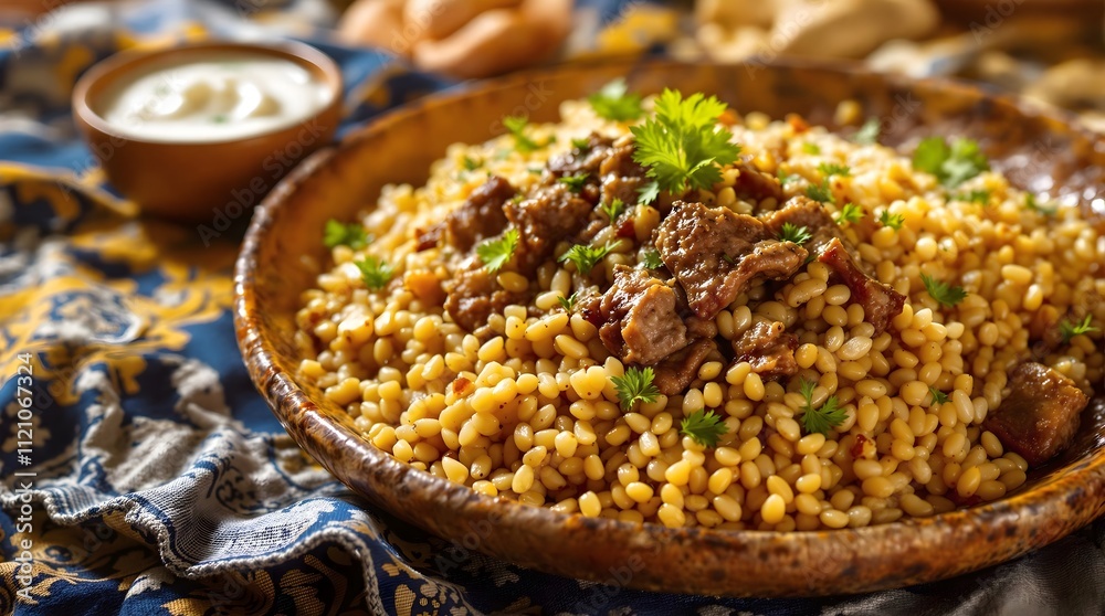 Barak Osh - Barley Pilaf with Onions and Garlic (Turkmenistan Cuisine) Barak Osh - Barley Pilaf with Onions and Garlic (Turkmenistan Cuisine)