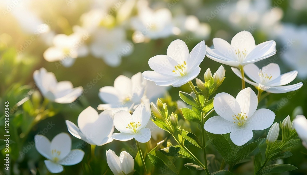 white flowers in the garden