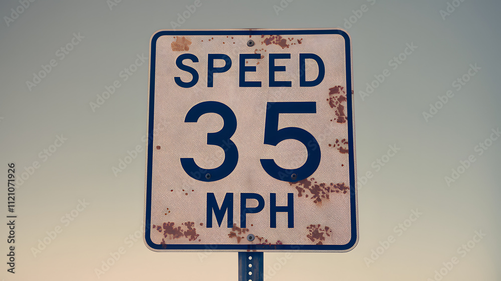 Speed limit sign displaying 35 mph on a rural road, emphasizing the importance of adhering to traffic regulations for safety and compliance. Speed limit sign displaying 35 mph on a rural road, emphasizing the importance of adhering to traffic regulations for safety and compliance.