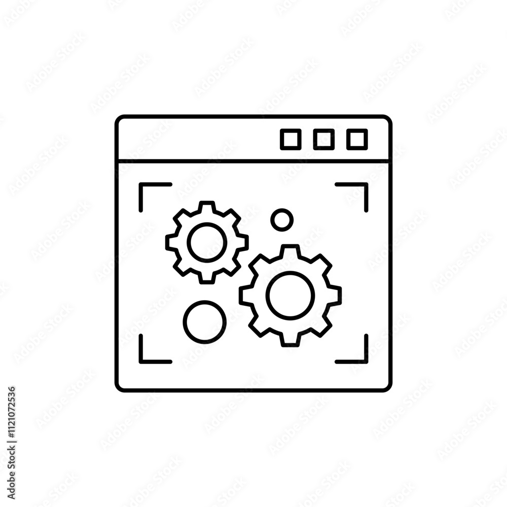 Settings Outline Gear icon to illustrate browser settings.
Settings Outline Gear icon to illustrate browser settings.