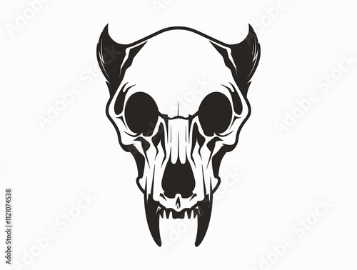 Wolf Skull silhouette vector illustration