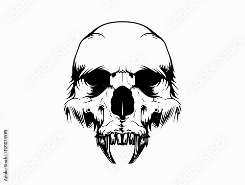 Wombat Skull silhouette vector illustration