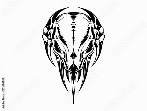 Armadillo Skull silhouette vector illustration