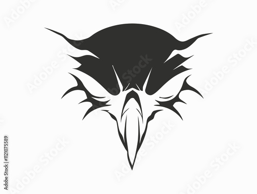 Eagle Skull silhouette vector illustration