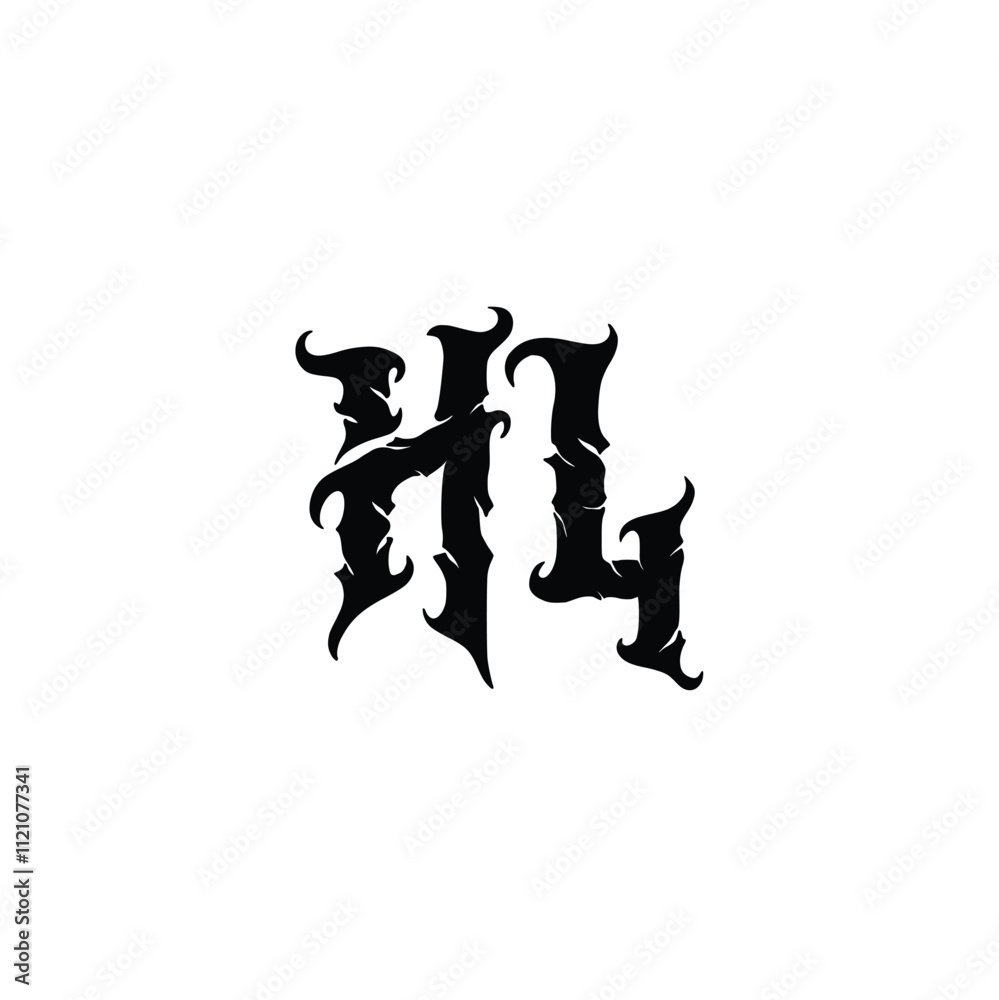 HL monogram logo design letter text name symbol monochrome logotype alphabet character simple logo HL monogram logo design letter text name symbol monochrome logotype alphabet character simple logo