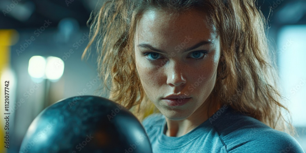 Naklejka premium Fitness Focus: A Powerful Boxing Workout