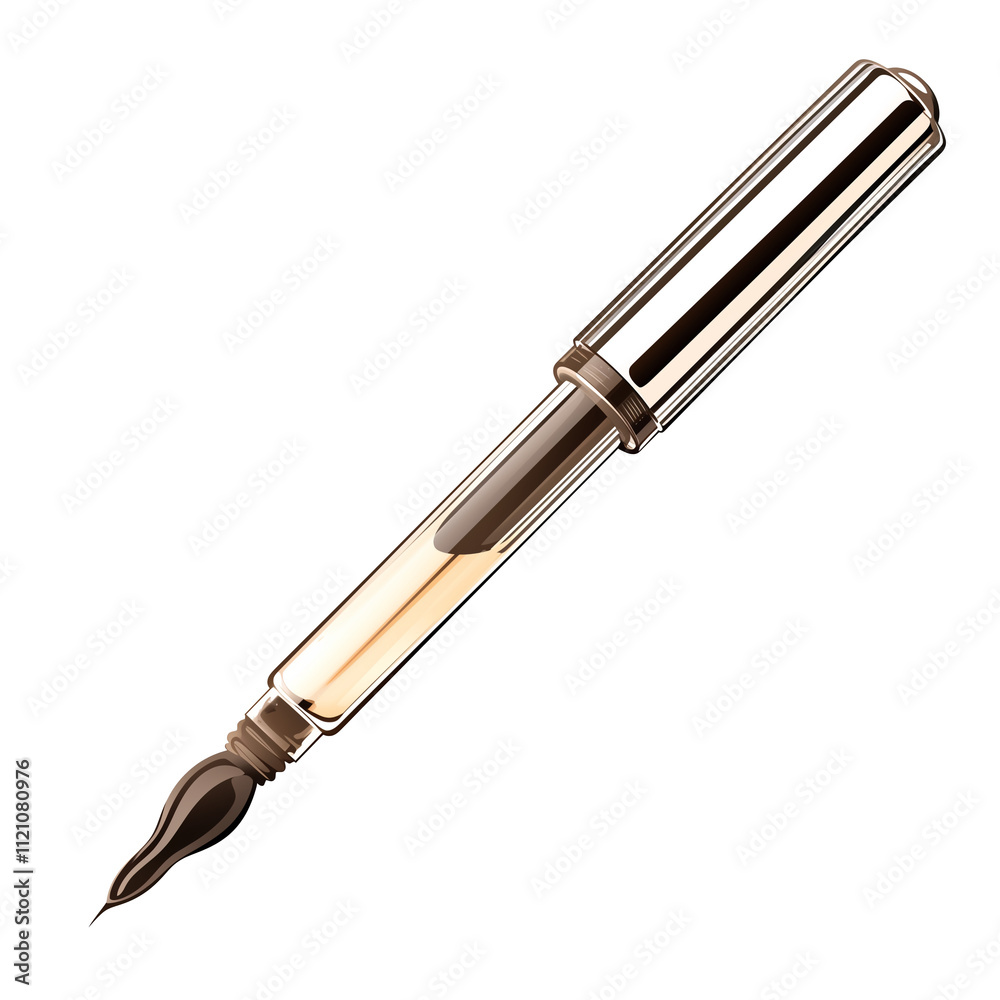 sleek eyebrow gel applicator with metallic cap and precision brush, isolated on transparency background sleek eyebrow gel applicator with metallic cap and precision brush, isolated on transparency background