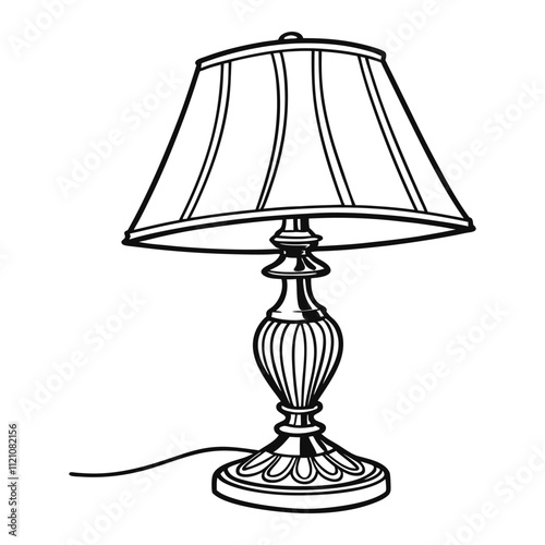 table lamp on white background