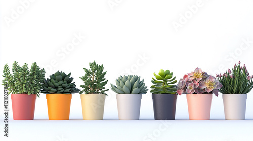 Colorful Succulents in Pots  Home Decor  Minimalist Plants