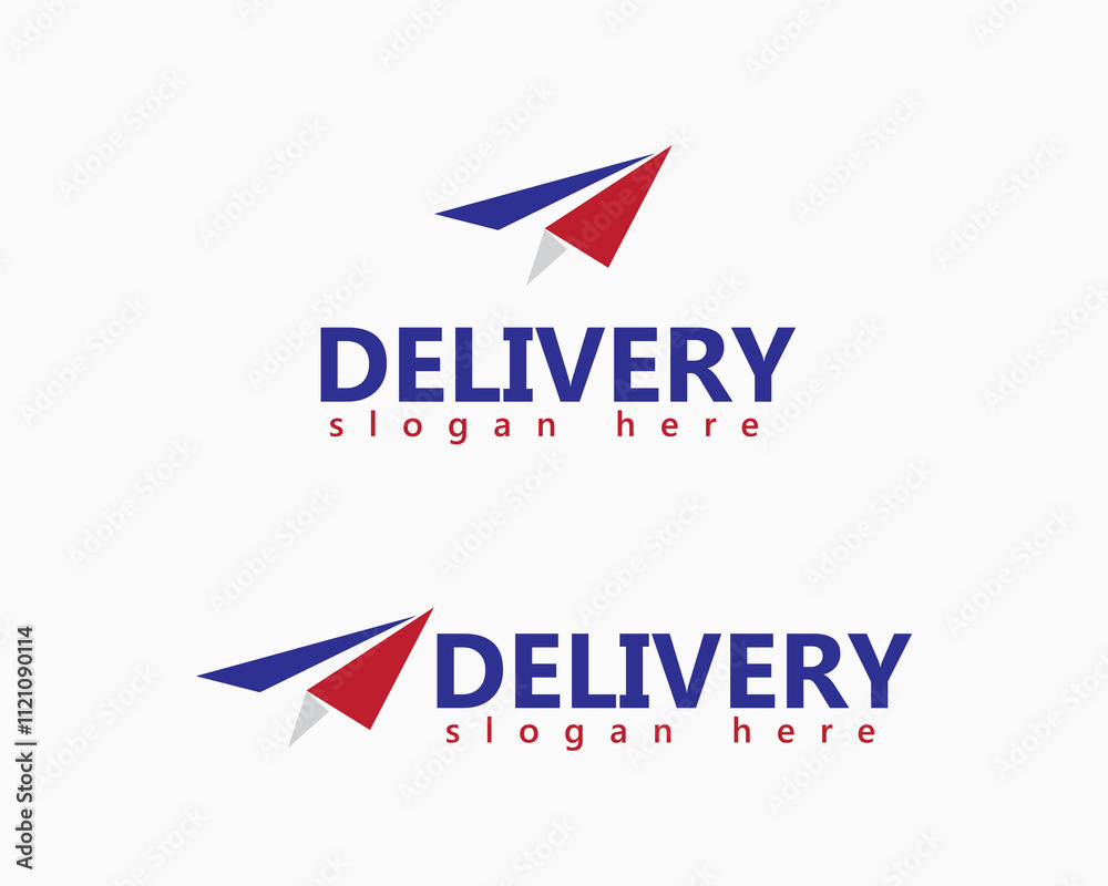 creative paper airplane logo for delivery express and others creative paper airplane logo for delivery express and others