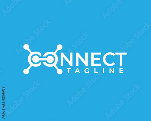 creative molecule that connects the letters c and o and forms the robot eye logo design