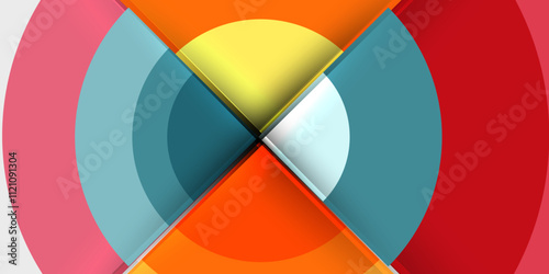 Techno circles and semi circles. Vector Illustration For Wallpaper, Banner, Background, Card, Book Illustration, landing page