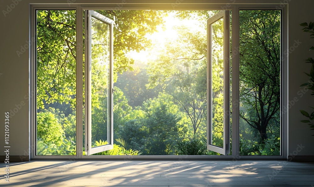 The most realistic and detailed image of a glass window frame, Generative AI The most realistic and detailed image of a glass window frame, Generative AI