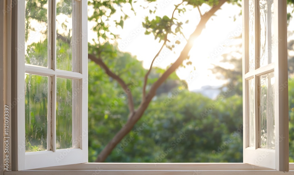 The most realistic and detailed image of a glass window frame, Generative AI The most realistic and detailed image of a glass window frame, Generative AI