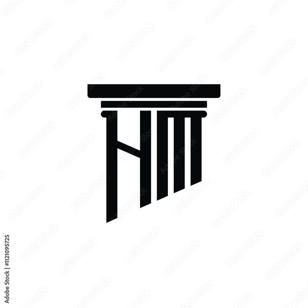 HM monogram logo design letter text name symbol monochrome logotype alphabet character simple logo HM monogram logo design letter text name symbol monochrome logotype alphabet character simple logo