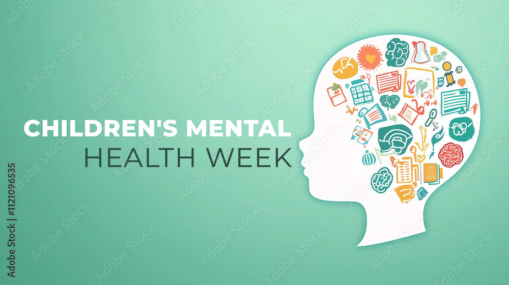 Children’s Mental Health Awareness Week. Child Mental concept. Children’s Mental Health Awareness Week. Child Mental concept.