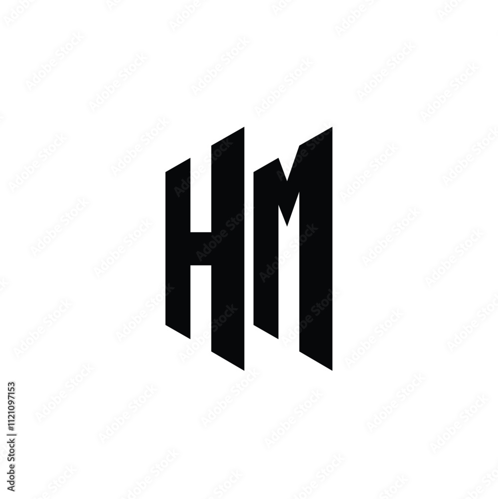 HM monogram logo design letter text name symbol monochrome logotype alphabet character simple logo HM monogram logo design letter text name symbol monochrome logotype alphabet character simple logo