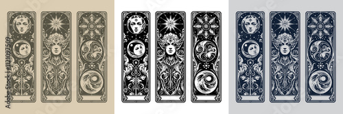 beautiful elf tattoo design with intricate patterns