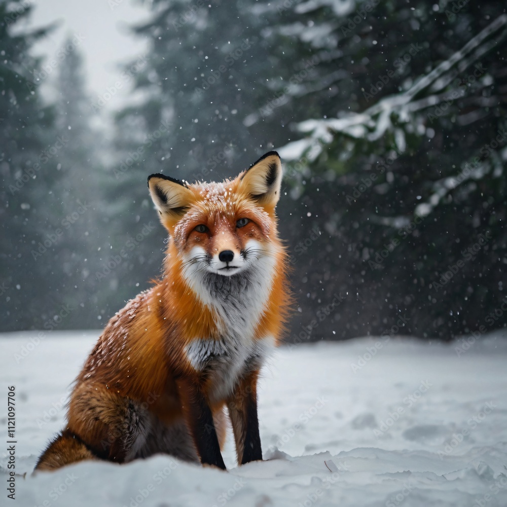 Obraz premium red fox vulpes