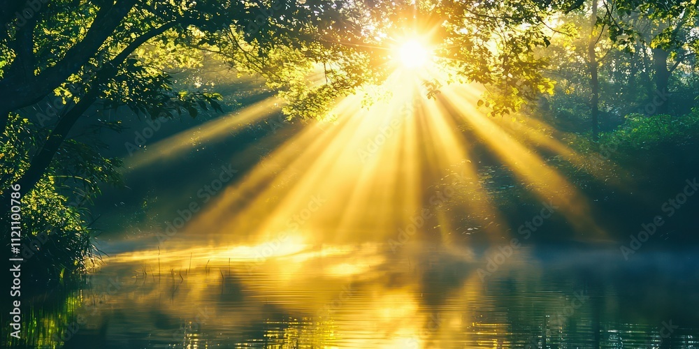 A dramatic image of sunlight reflecting off water, creating a bright glare and enhancing the beauty of the scene. A dramatic image of sunlight reflecting off water, creating a bright glare and enhancing the beauty of the scene.