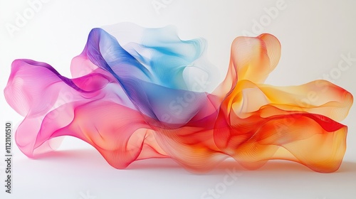 Translucent layers of liquid pigment overlapping, forming colorful abstract shapes with a sense of movement and energy