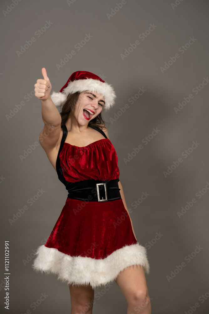 Beautiful sexy girl wearing santa claus clothes Beautiful sexy girl wearing santa claus clothes