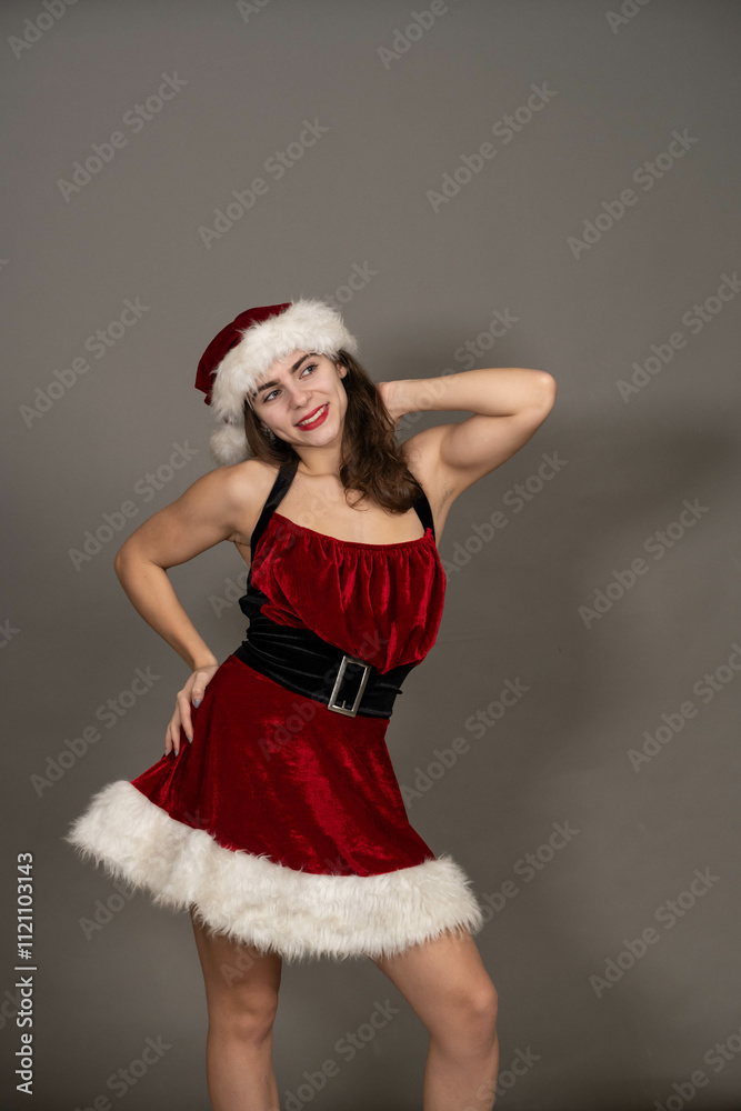 Beautiful sexy girl wearing santa claus clothes Beautiful sexy girl wearing santa claus clothes
