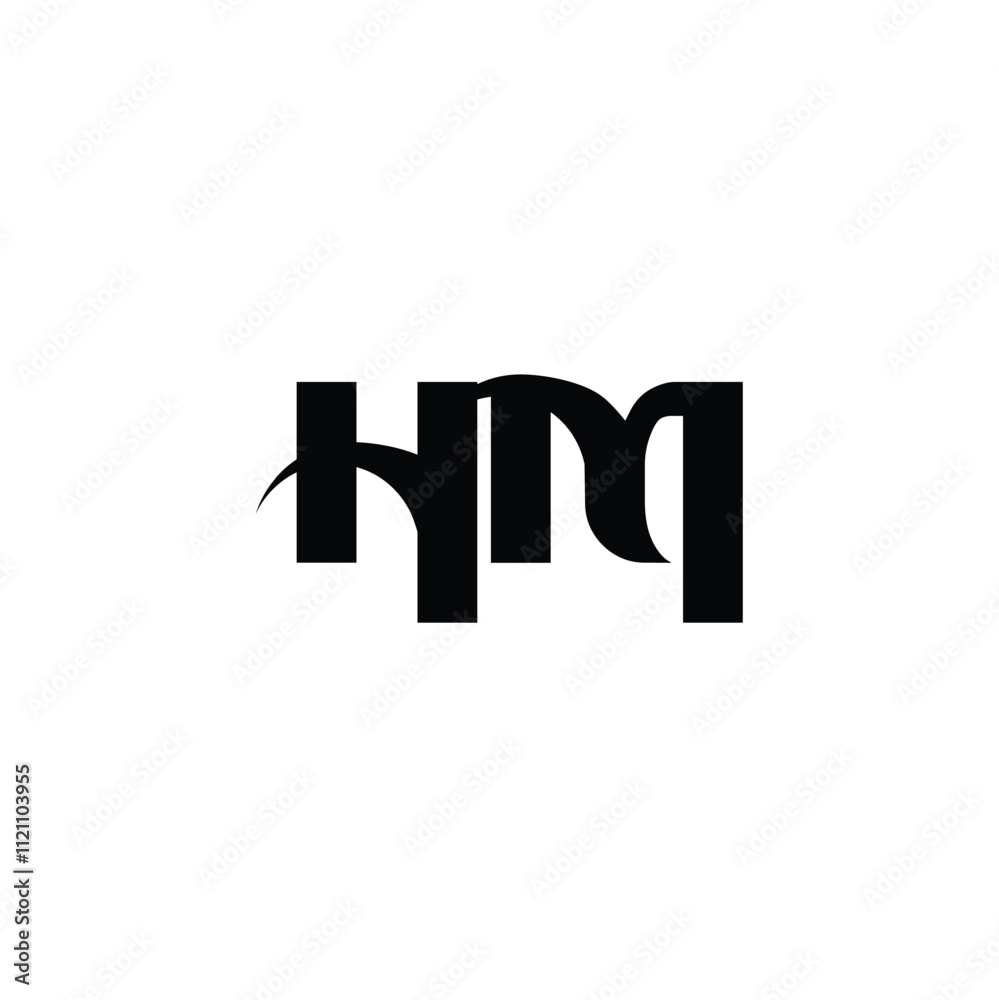 HM monogram logo design letter text name symbol monochrome logotype alphabet character simple logo HM monogram logo design letter text name symbol monochrome logotype alphabet character simple logo