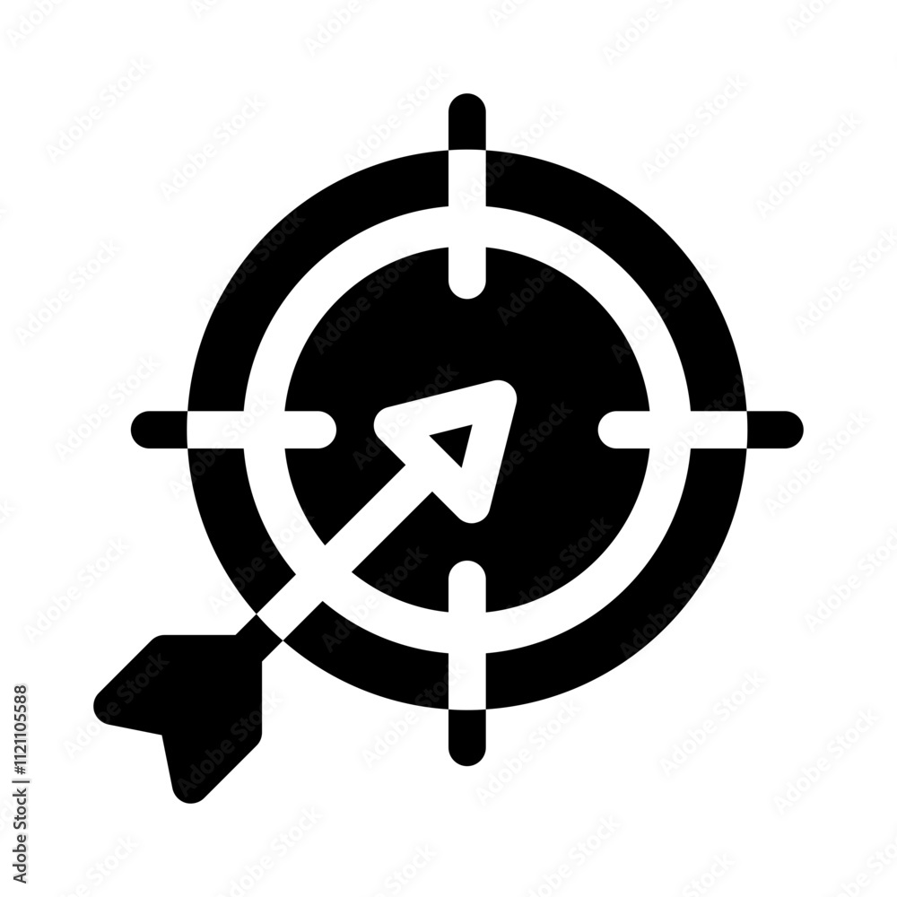 Arrow Hit Target glyph icon Arrow Hit Target glyph icon