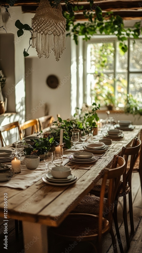 Fototapeta premium Beautifully set dining table.
