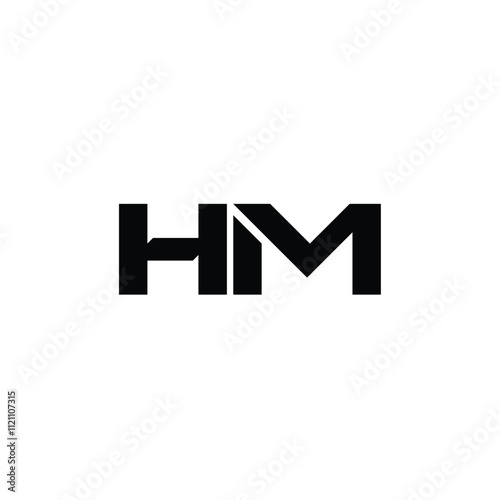 Free Download HM monogram logo design letter text name symbol monochrome logotype alphabet character simple logo - GFXLoad