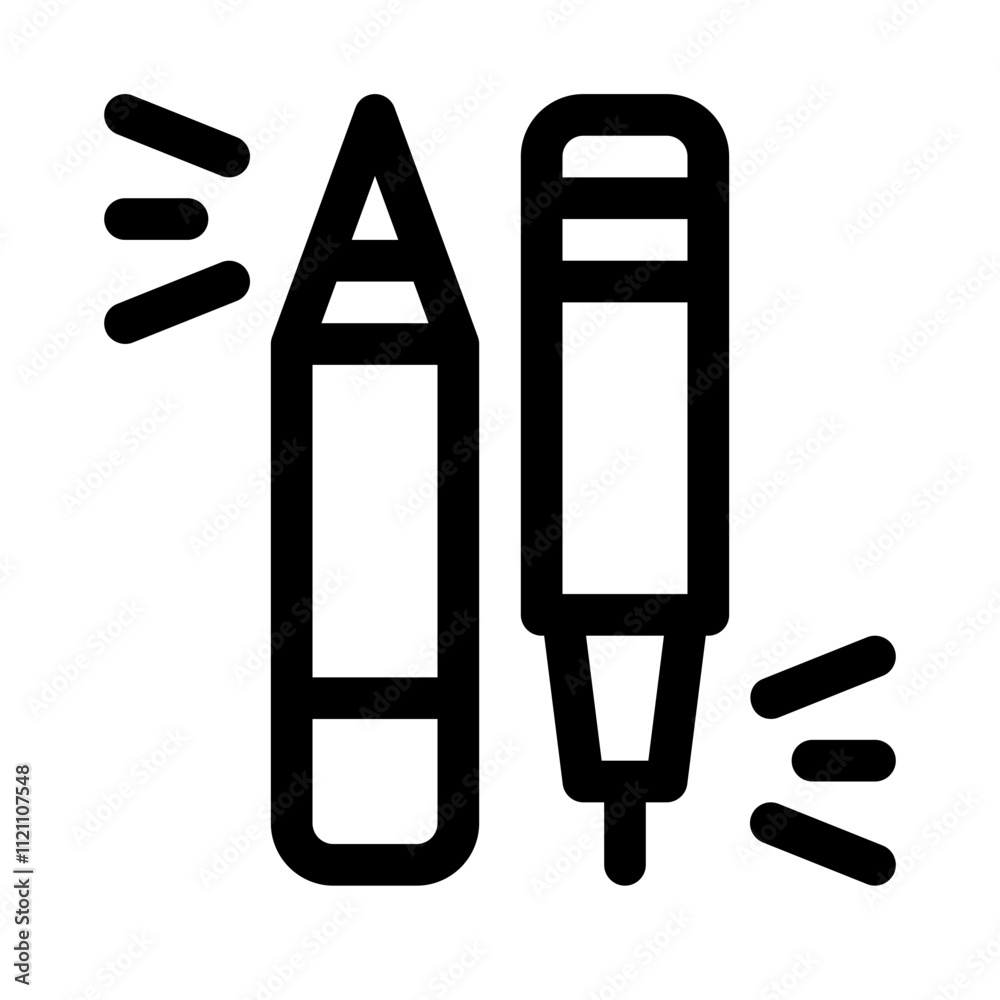 Eyeliner Pencil line icon Eyeliner Pencil line icon