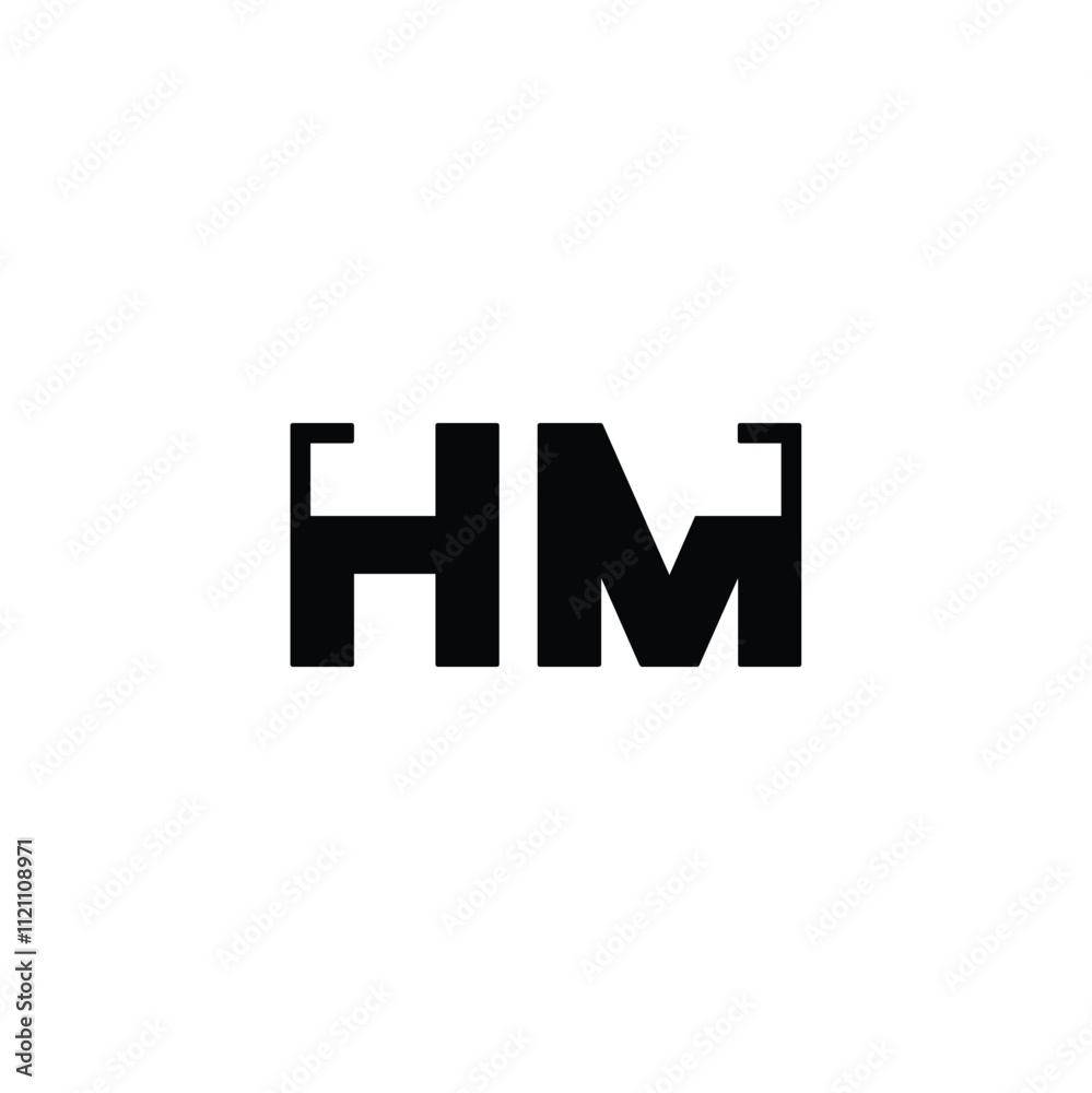HM monogram logo design letter text name symbol monochrome logotype alphabet character simple logo HM monogram logo design letter text name symbol monochrome logotype alphabet character simple logo