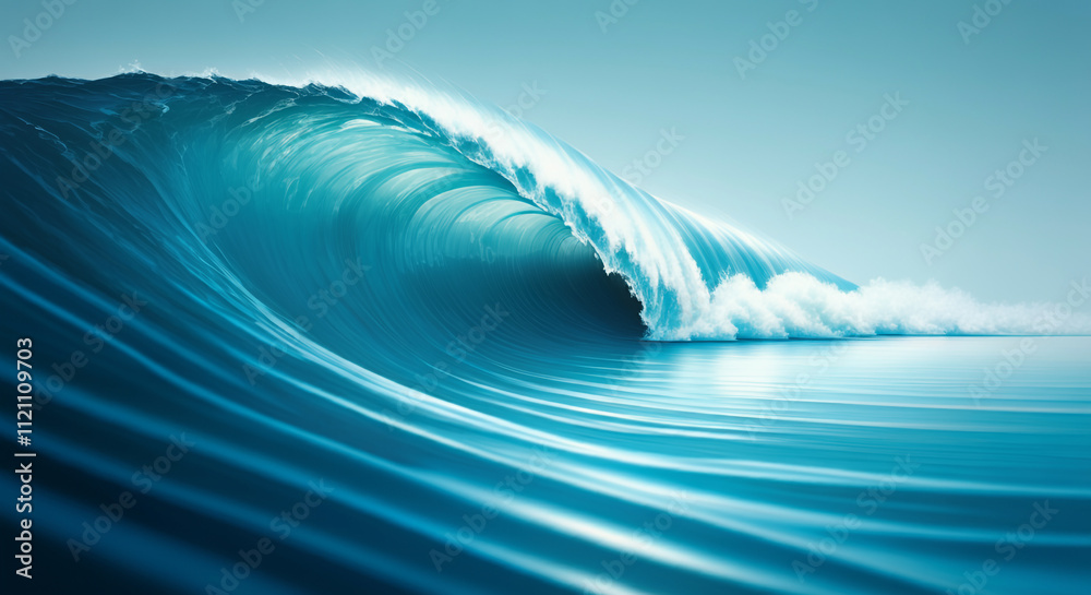 Dynamic ocean wave curling beautifully Dynamic ocean wave curling beautifully