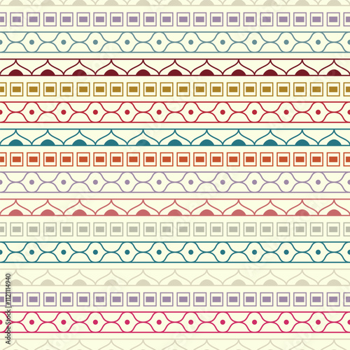 Seamless colorful pattern in Mexican and Asian style. A template for textures, textiles, decorations, postcards, posters and interior design. An idea for creative design