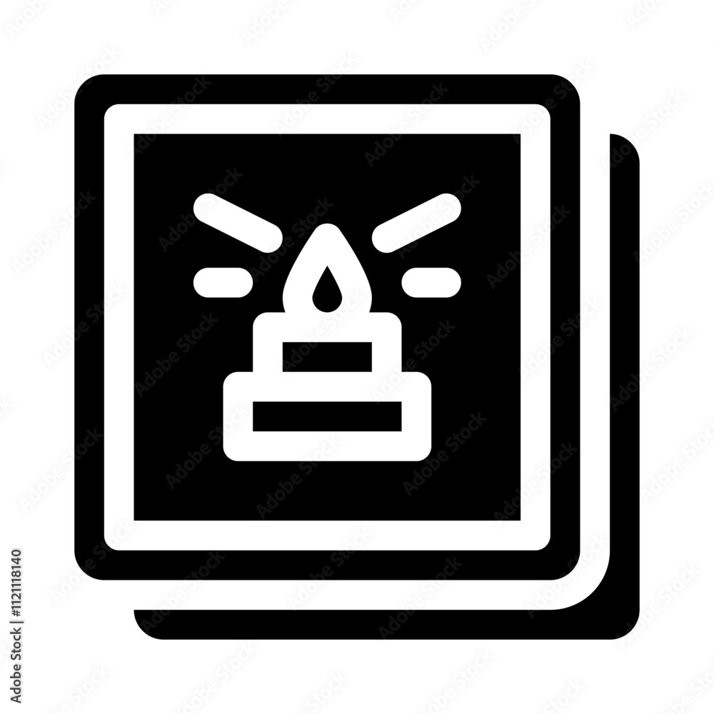 Birthday Card glyph icon