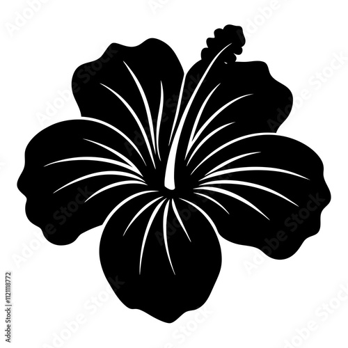 black and white flower