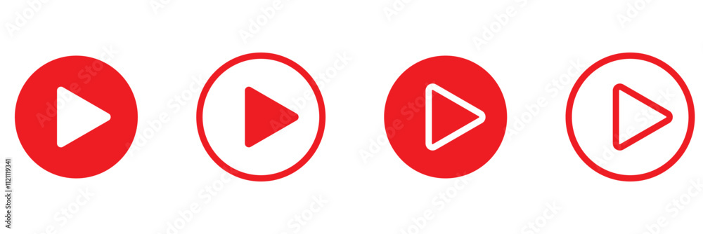Circle Play icon design Circle Play icon design