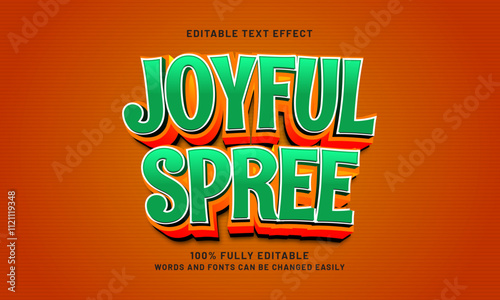 joyful spree editable text effects with a nice and happy theme