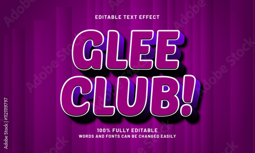 glee club editable text effects with a joyful and fun theme