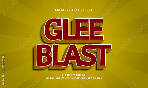 glee blast editable text effects with a kids and play theme