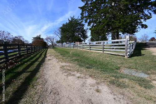 Country dirt track at Appomattox Court House at Appomattox in Virginia. photo
