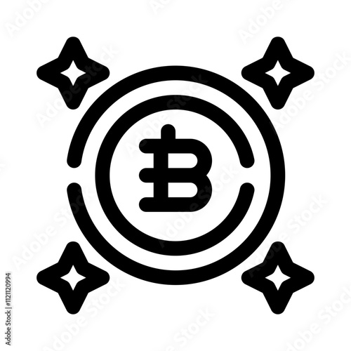 Cryptocurrency Coin line icon