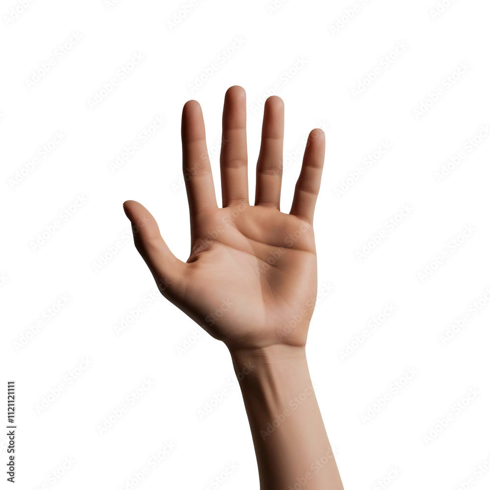 Fototapeta premium Open Hand with Transparent Background