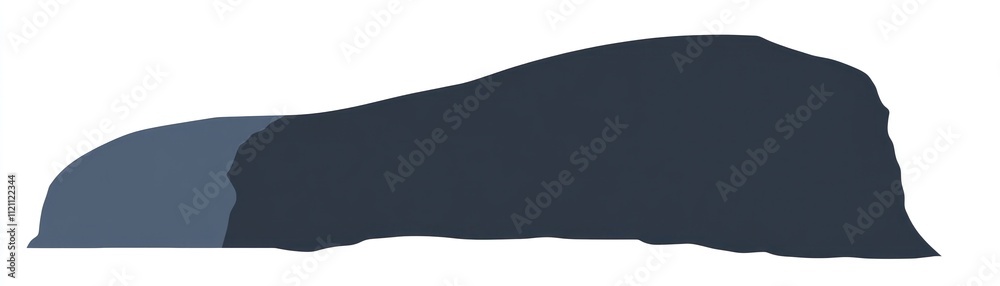 A stylized silhouette of a mountain or hill. A stylized silhouette of a mountain or hill.