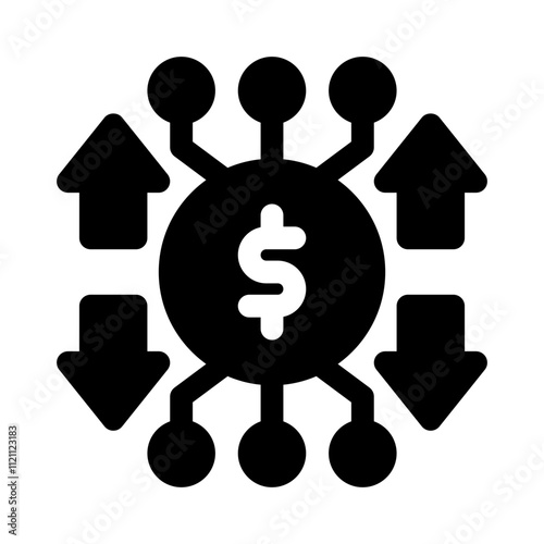 Decentralized Finance glyph icon
