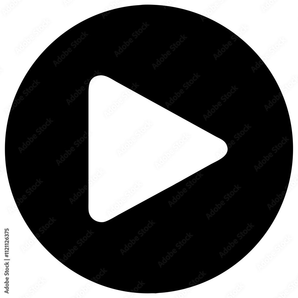 Play button icon for user interface in websites and mobile applications Play button icon for user interface in websites and mobile applications