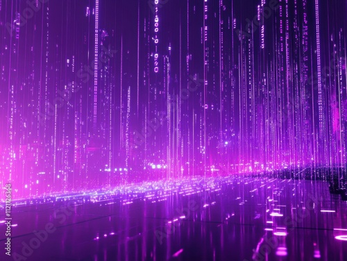 Dynamic light flow virtual space digital art neon environment futuristic perspective abstract concept for seo impact